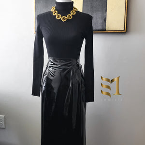 Shine Time - Vegan Leather Skirt
