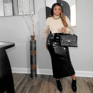 Shine Time - Vegan Leather Skirt