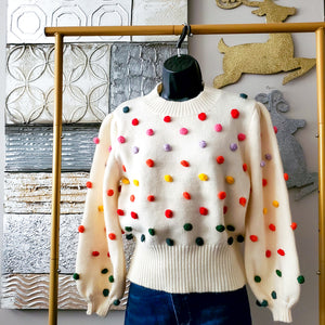 Winter Cheer - Pom Pom Sweater