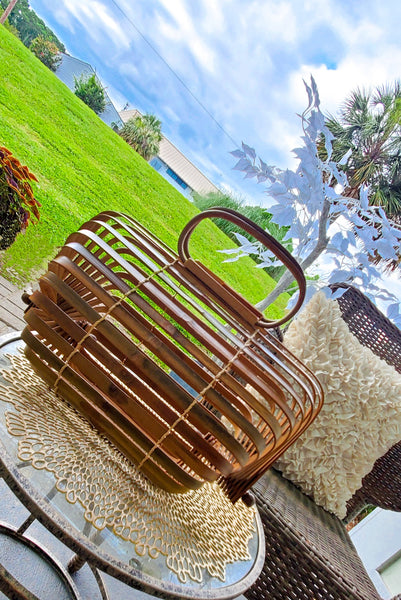 Load image into Gallery viewer, Bermuda - Foldable Bamboo Bag (Colors: Mahogany or Natural)