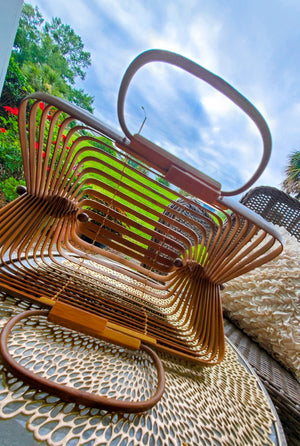 Bermuda - Foldable Bamboo Bag (Colors: Mahogany or Natural)