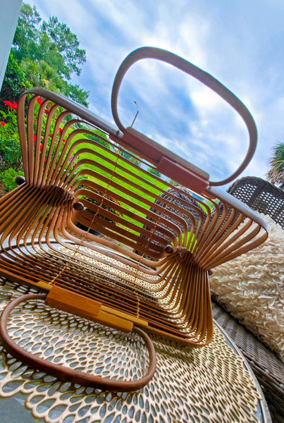 Load image into Gallery viewer, Bermuda - Foldable Bamboo Bag (Colors: Mahogany or Natural)