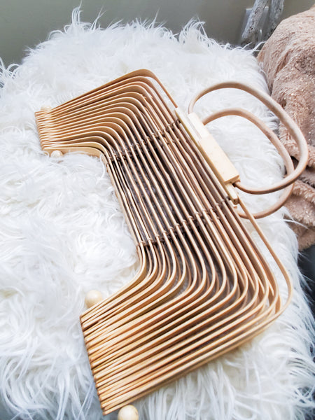 Load image into Gallery viewer, Bermuda - Foldable Bamboo Bag (Colors: Mahogany or Natural)