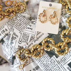 Golden Groove Earrings