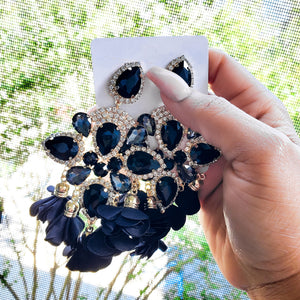 Serena Earrings (Multicolor,  Black, Champagne)