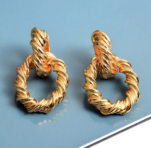 Golden Groove Earrings