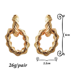 Golden Groove Earrings