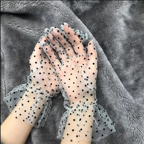 Load image into Gallery viewer, Lady Fingers - Mesh Organza Gloves
