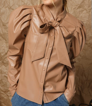 Southern Charm - Vegan Leather Top