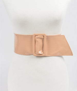 Vegan Leather Belt - Nude or Black