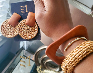 Bamboo Bracelet & Earrings - Singles or Set