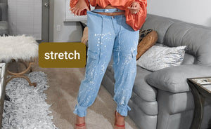 Open Shop - Cut Out Cargo Jeans