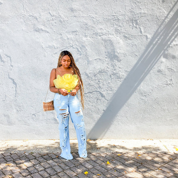 Load image into Gallery viewer, La Rosa - Top (yellow, green)