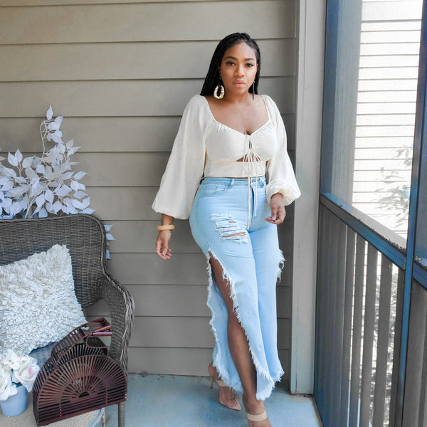 Load image into Gallery viewer, A Lil' Bit - Split Side Denim (+Color)