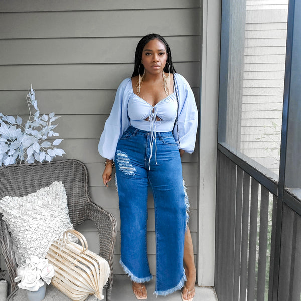 Load image into Gallery viewer, A Lil' Bit - Split Side Denim (+Color)