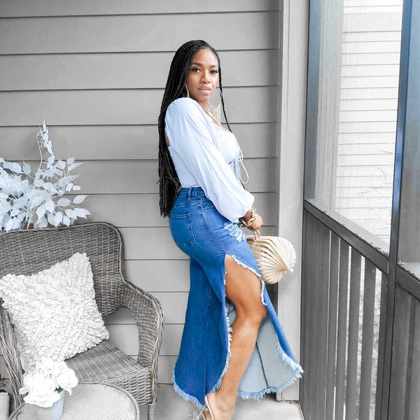 Load image into Gallery viewer, A Lil' Bit - Split Side Denim (+Color)