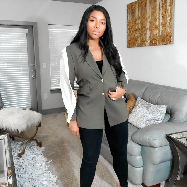 Load image into Gallery viewer, On Track - Ruffle Sleeve Blazer