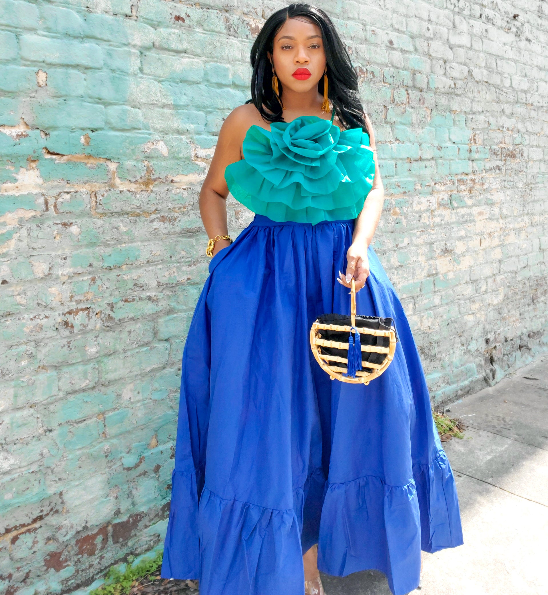 Camellia Maxi Skirt (+Colors) XL (XL/1X) / Royal Blue Camellia Maxi Skirt (+Colors) XL (XL/1X) / Royal Blue