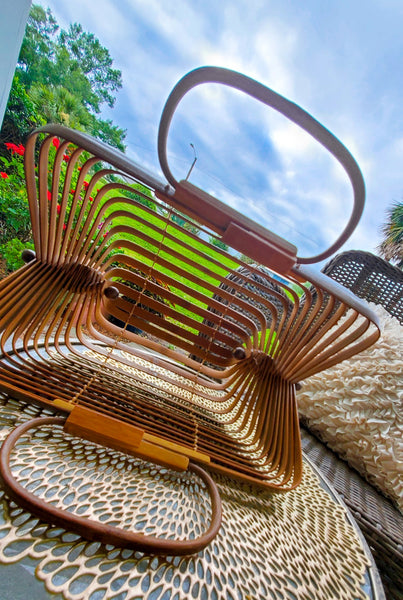 Load image into Gallery viewer, Bermuda - Foldable Bamboo Bag (Colors: Mahogany or Natural)
