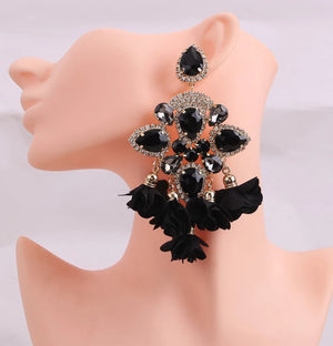Serena Earrings (Multicolor,  Black, Champagne)