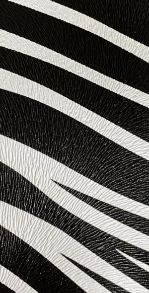 Textured Zebra/Cow Print Shoulder Purse