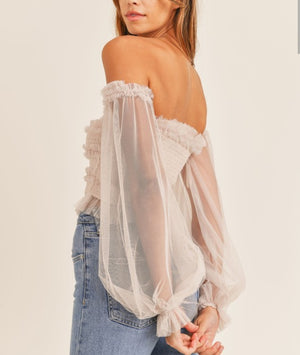 Sweetest Love - Ruffled Tulle Top (+Colors)
