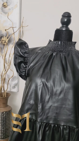 Load and play video in Gallery viewer, London - Vegan Leather Dress
