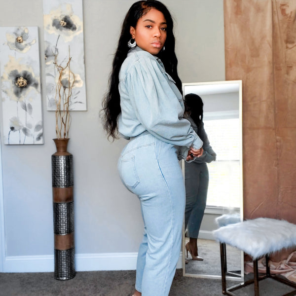 Load image into Gallery viewer, The Jump Off - Denim Jumpsuit
