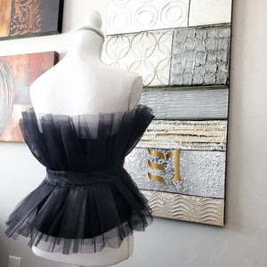 Sweet Lady - Tulle Top (Black)