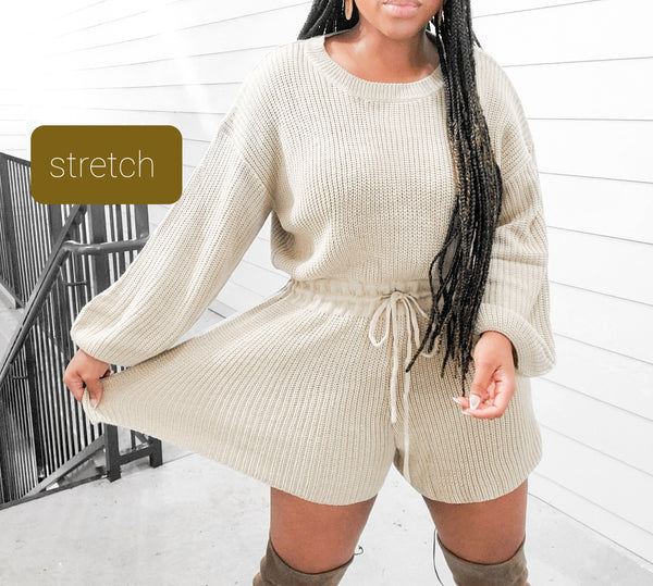 Load image into Gallery viewer, Latte Run - Knit Romper (+Colors)
